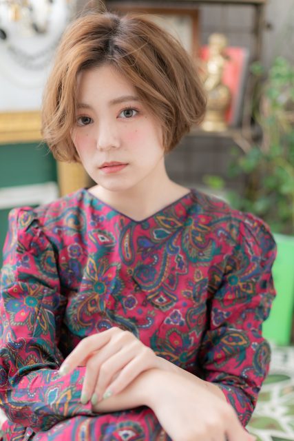 アシンメトリー大人ボブ外国人風グラマラス