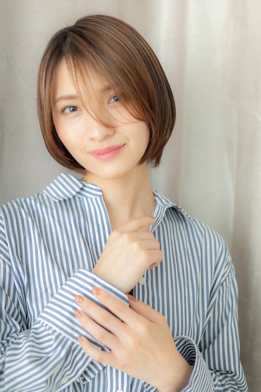 ウザバングカーキベージュマッシュボブ20代30代40代