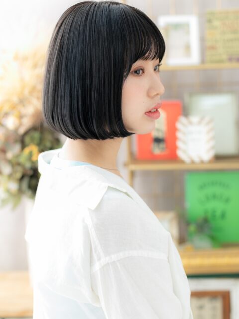大人可愛い小顔ショート丸みボブ20代30代