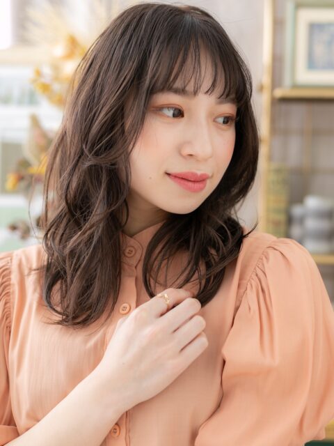 大人可愛い韓国風巻きミディアム20代30代