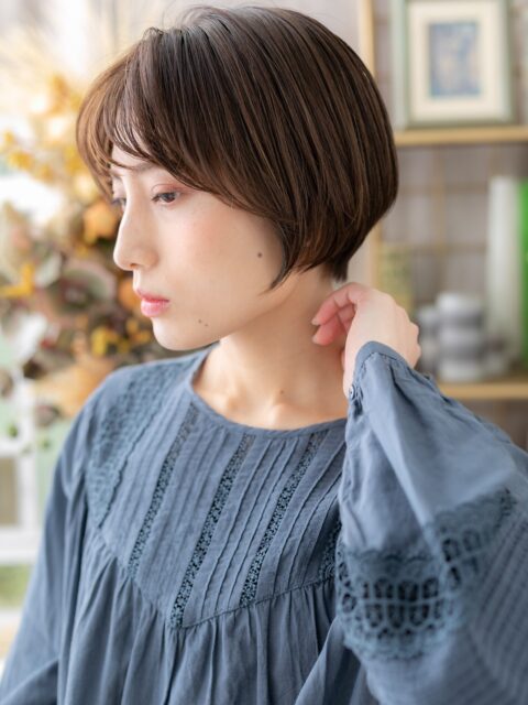 大人可愛い小顔マッシュショート20代30代
