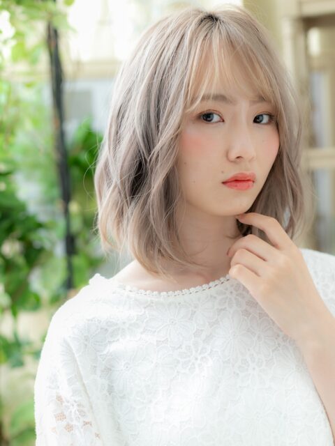 大人外国人風ハイトーンミディ20代30代