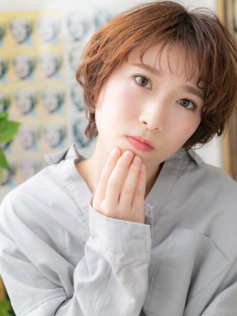 大人可愛い外国人風小顔ショート20代30代