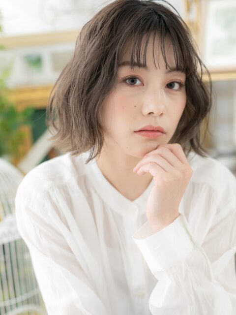 大人可愛いミルクティーゆるふわミディアム20代30代