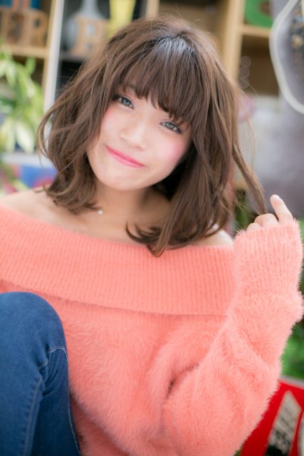 無造作ミディアムでボサ可愛♪