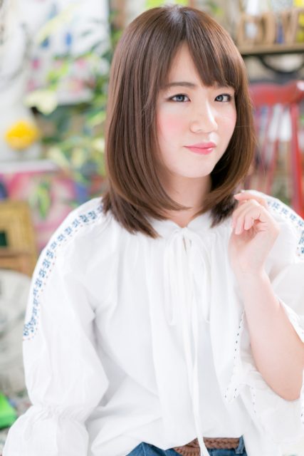 斜めバングｘ前下がり好感ストレート