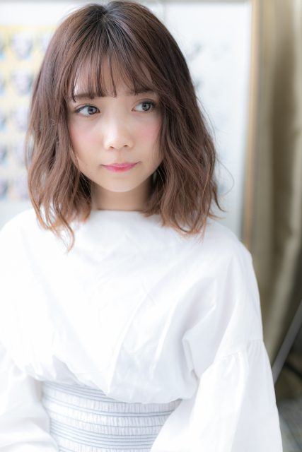 大人ハイライトカラーくせ毛風小顔プリカール