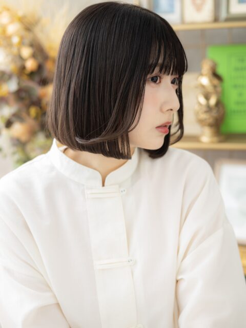 大人可愛いワンカール小顔ボブ20代30代