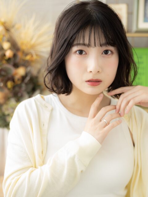 大人可愛い小顔ボブパーマ20代30代