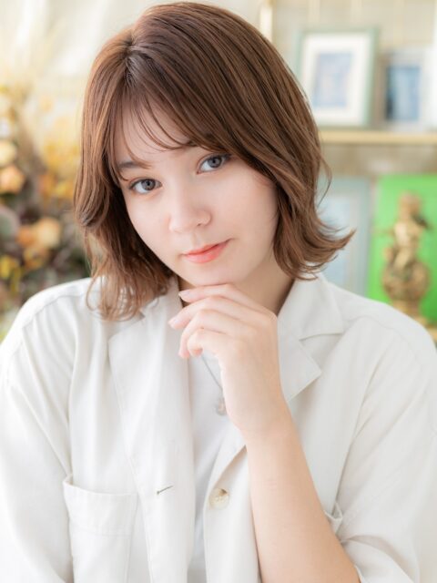 大人可愛いウェットヘアレイヤーボブ20代30代