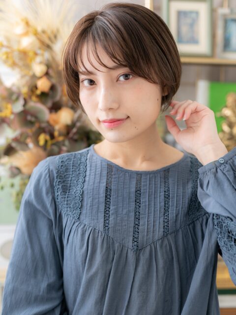 大人可愛いマッシュスモーキーショート20代30代