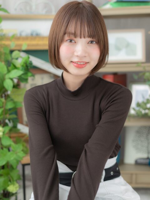 大人可愛い外国人風切りっぱなしボブ20代30代