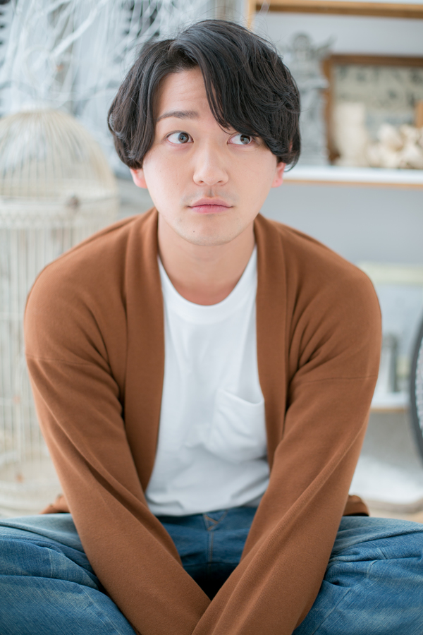 七三サイドパート◎無造作パーマ