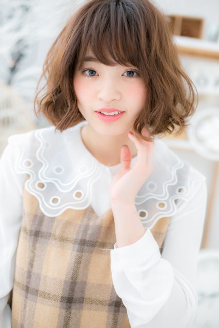 お人形さんみたい♪外国人風カール小顔ボブ