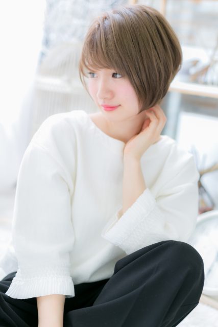 外国人風★前下がりハイトーンショート