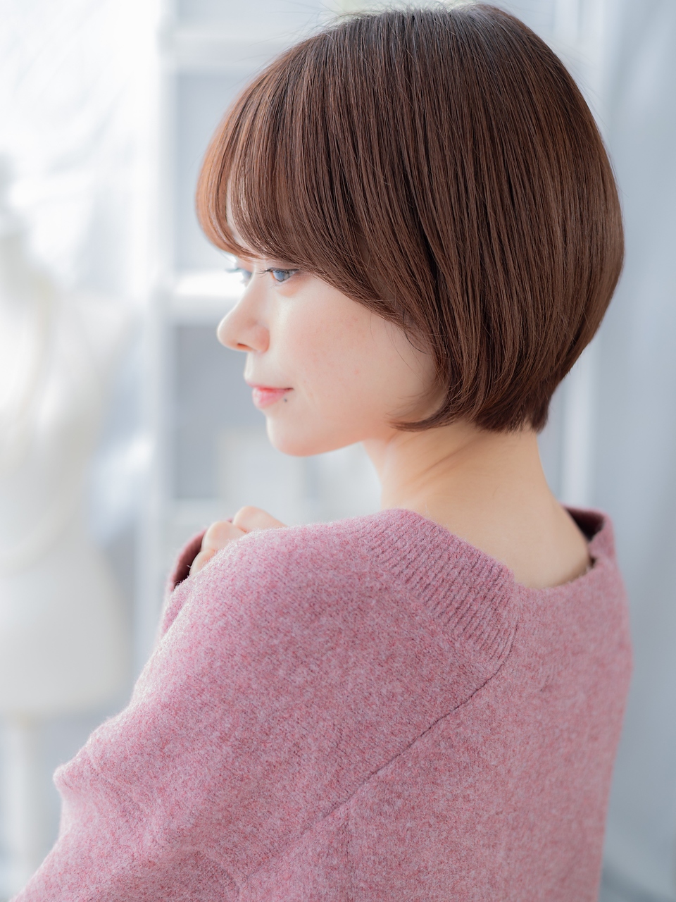 大人可愛い小顔ショートマッシュ20代30代