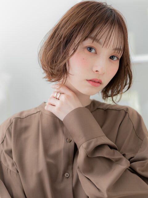 大人可愛い小顔パーマショート20代30代