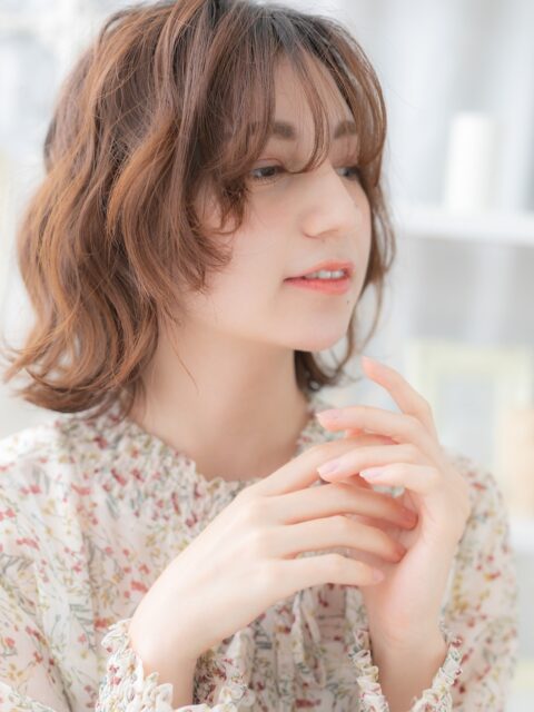 外国人風抜け感小顔ボブウルフ20代30代