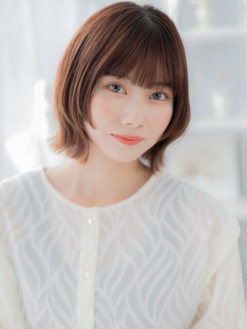 大人可愛い姫カット小顔ボブ20代30代
