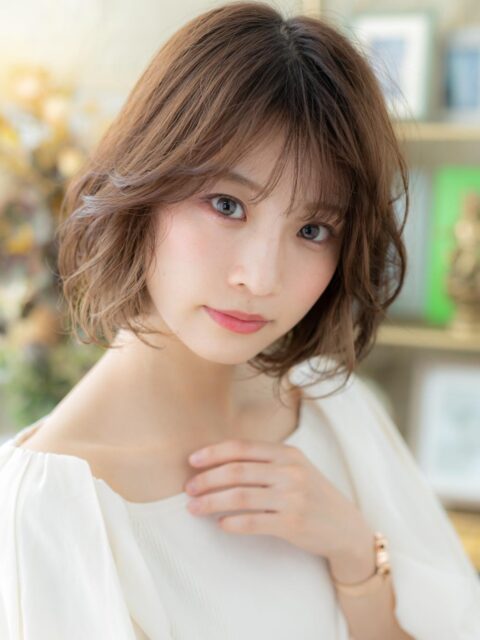 大人可愛いシースルーバングふわミディ20代30代