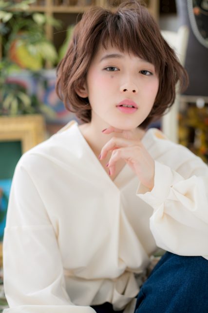 ふわくしゅ☆くせ毛風アシンメトリーボブ