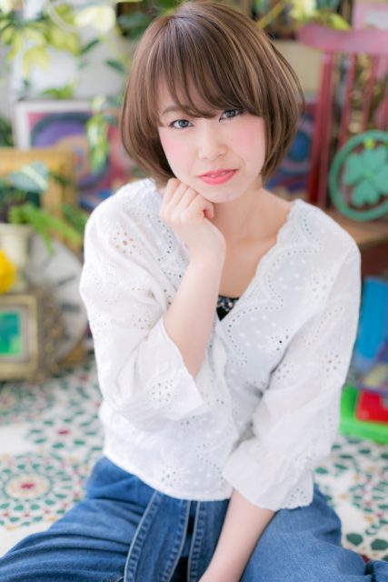 大人かわいい◎小顔ひし形ショートボブ