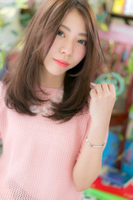 センターパート♪ナチュラルスイートストレート