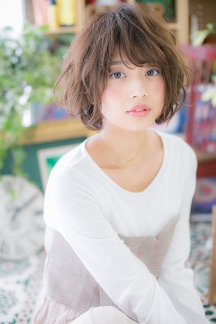 ふわくしゅ無造作感★くせ毛風ラフボブ