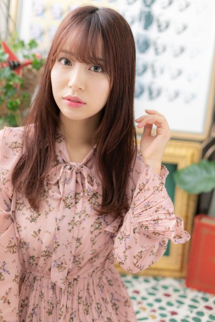 ピンクブラウンで大人かわいい外国人風ロング