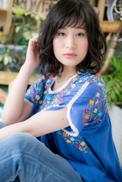 黒髪ピュアミディ