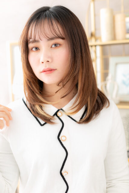 韓国風イヤリングカラーミディアムレイヤー