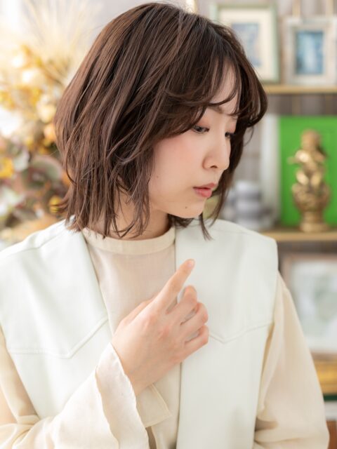 大人可愛い外ハネ小顔ボブ20代30代