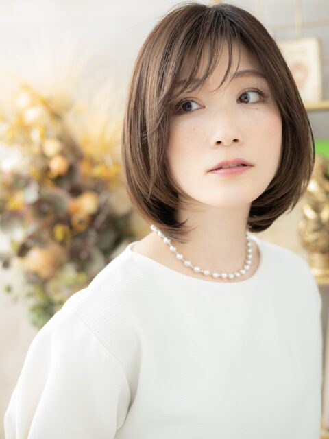 大人可愛いワンカール小顔ボブ20代30代