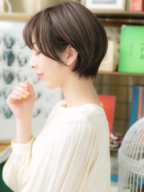 大人可愛い耳かけショート20代30代