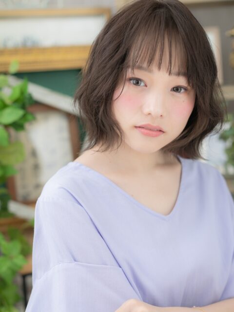 大人可愛いフレンチガーリー小顔ボブ20代30代