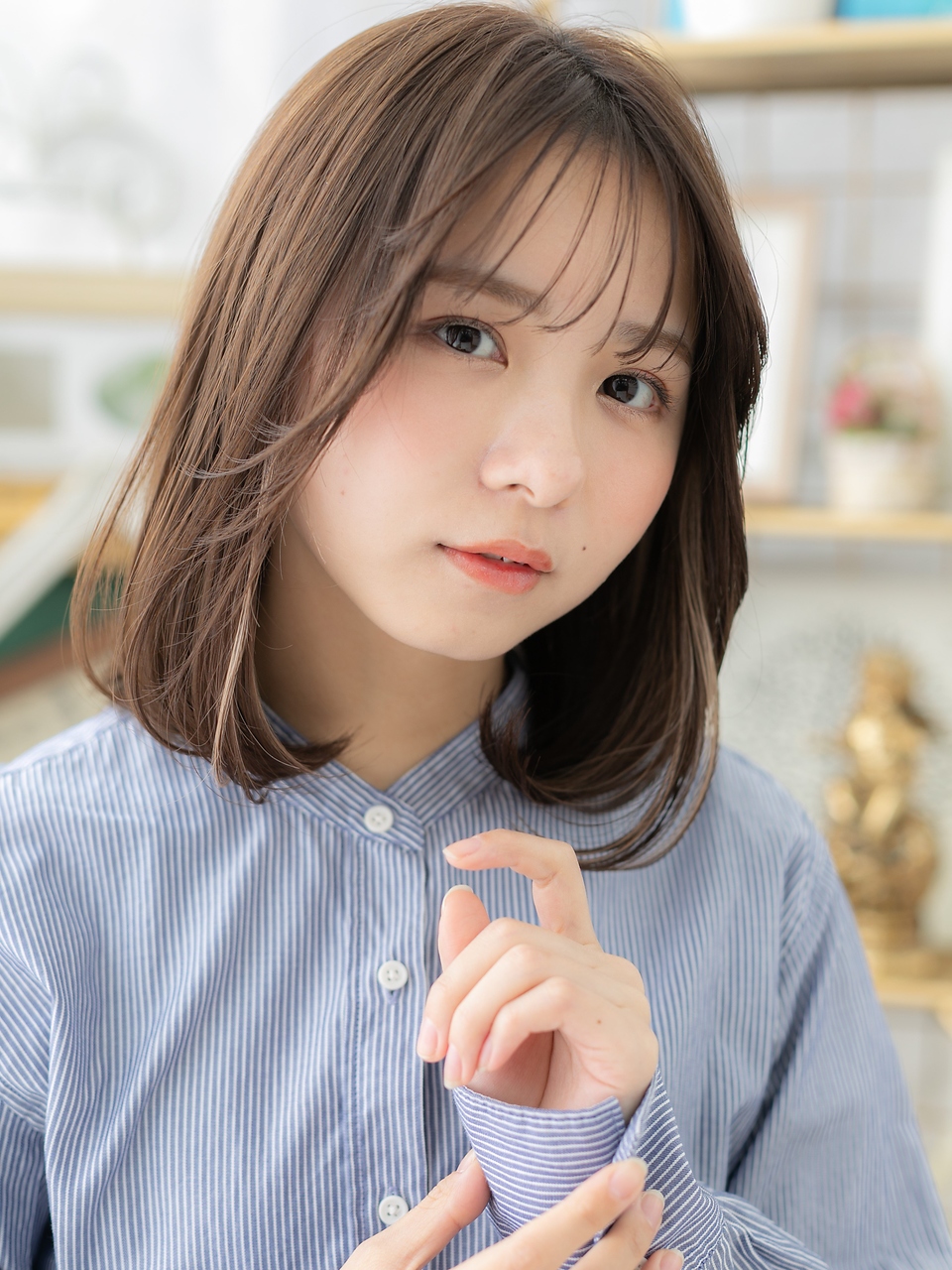 大人美人小顔フレンチカジュアル20代30代
