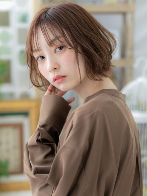 大人可愛いハイライト外国人風ミディアム20代30代