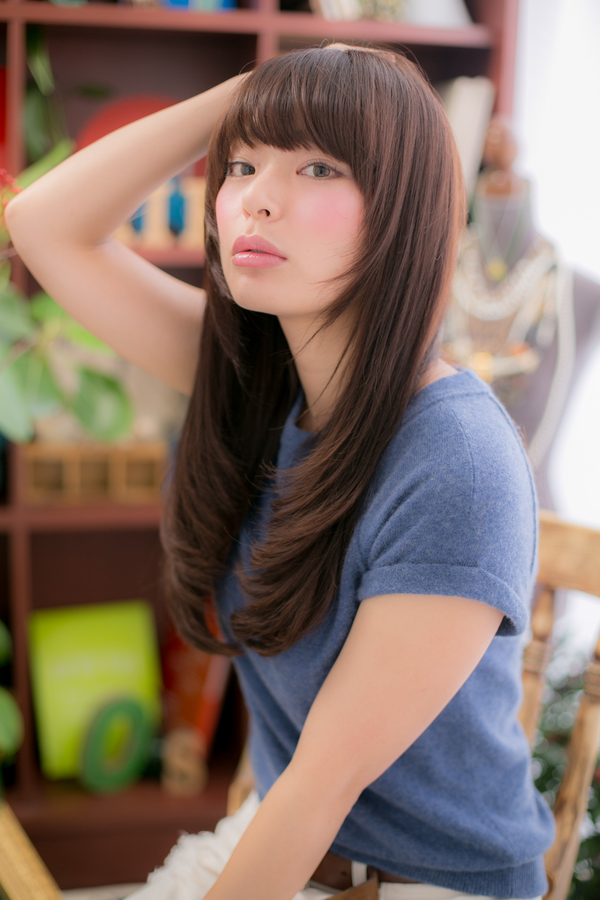 素髪感が魅力&#8230;たおやかロング