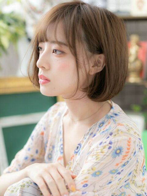 大人可愛いワンカール小顔ボブ20代30代