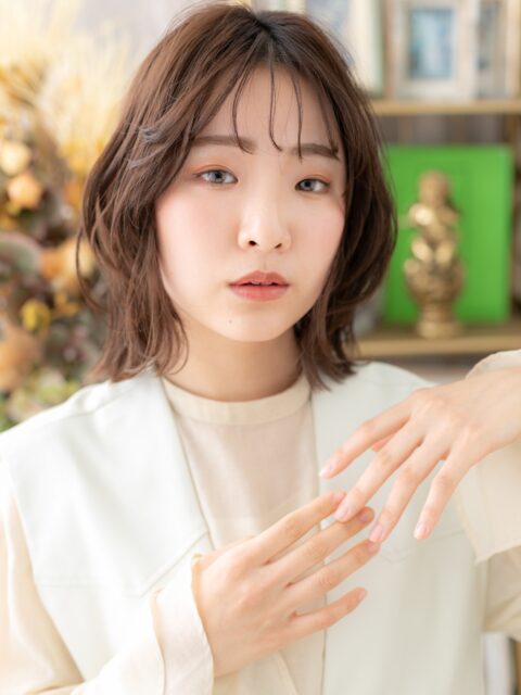 切りっぱなし外ハネナチュラルくびれボブ20代30代