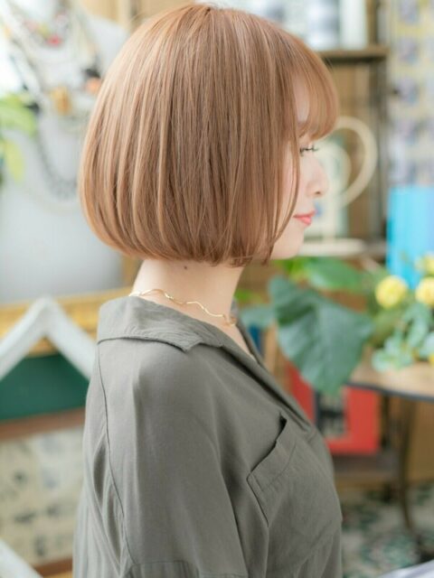 大人可愛いドライカット小顔ボブ20代30代