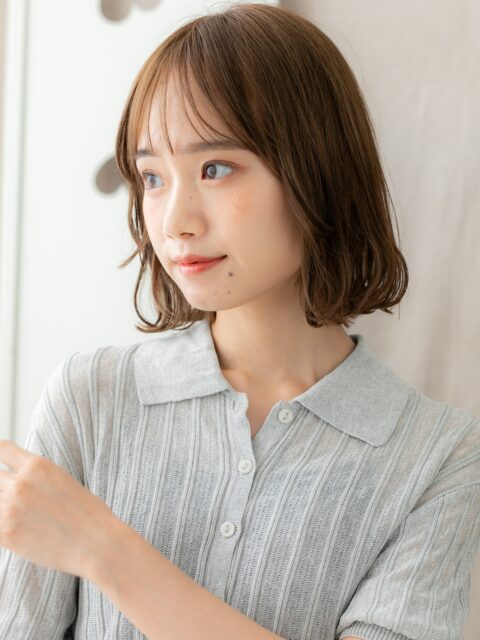 大人可愛い抜け感小顔ボブ20代30代