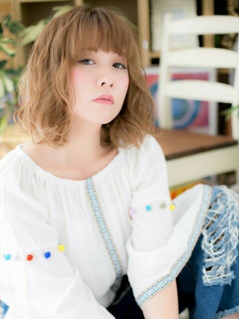 大人可愛いアディクシーカラー明るめミディアム20代30代