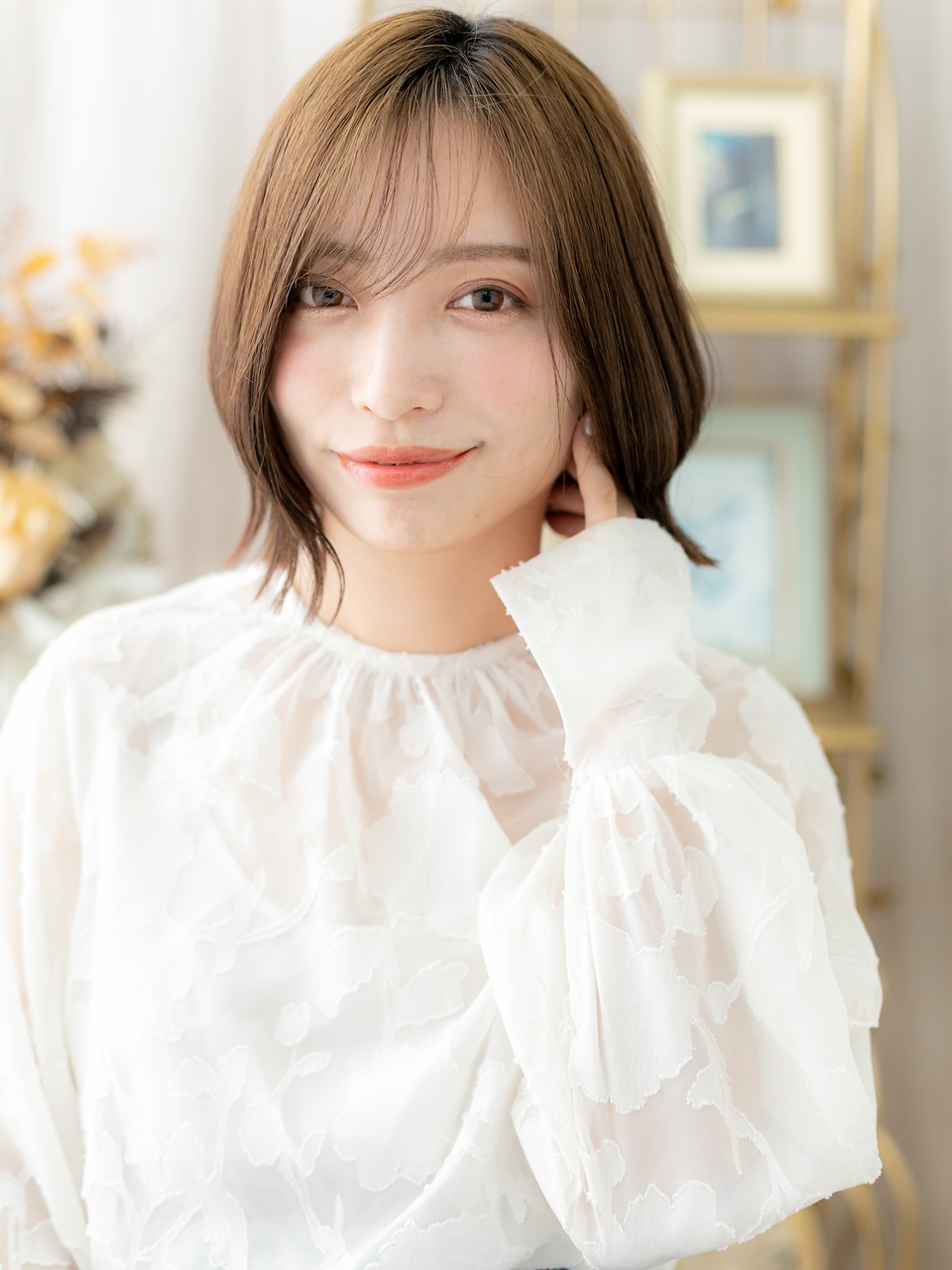 大人可愛い伸ばしかけ小顔ショート20代30代