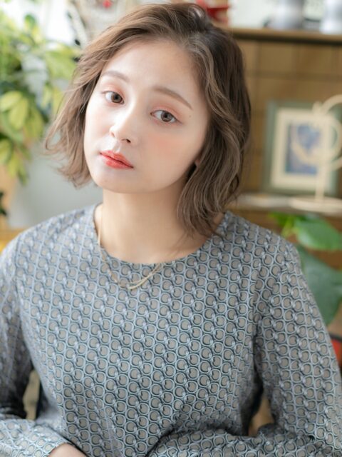 大人可愛い外国人風小顔ボブ20代30代