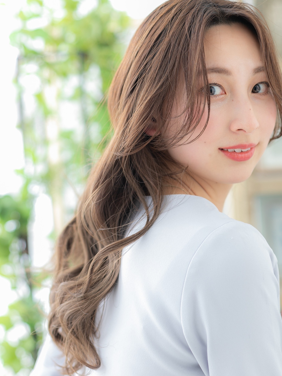 韓国風大人巻きカールエアリーロング30代40代