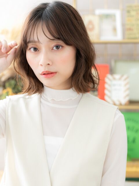 大人可愛い韓国風小顔ボブ20代30代