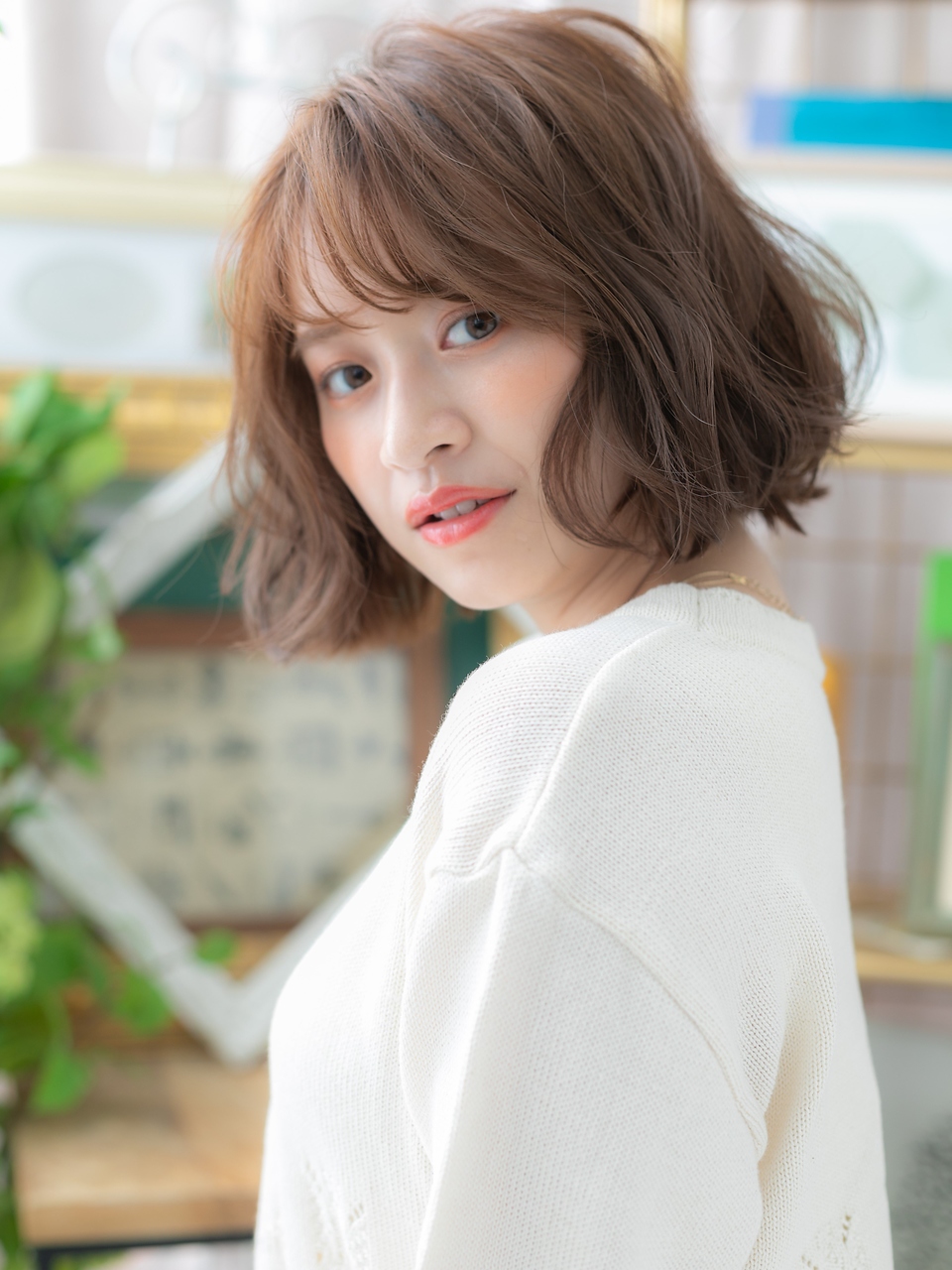 大人可愛い小顔ボブパーマ20代30代