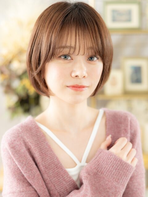 大人可愛いシースルーマッシュショート20代30代