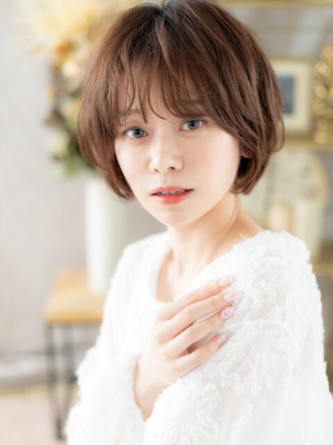 大人可愛い小顔ミニマルショート20代30代